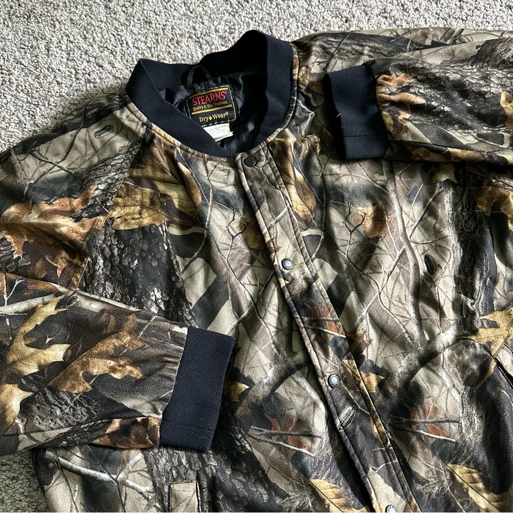 stearns dry wear jacket camo Realtree Hardwood model H780 Mens Size XL Read Desc